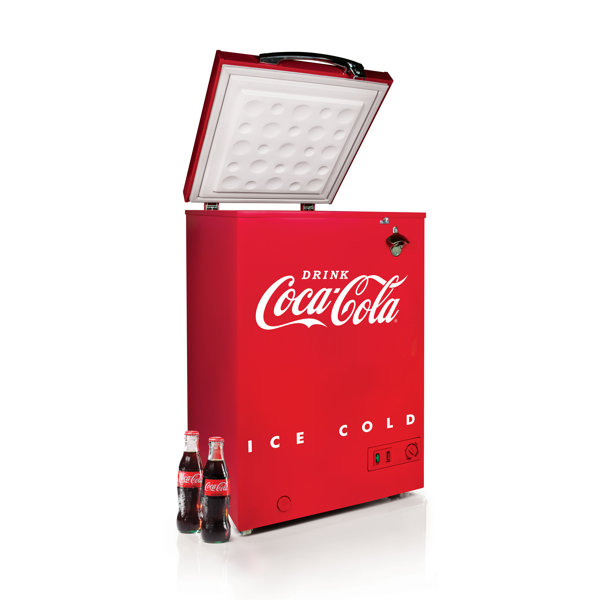 Coca-Cola Coca-Cola Retro 3.2 Cubic Feet Freestanding Mini Fridge with Freezer