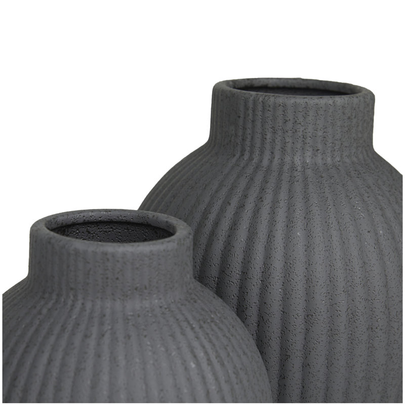  Vase de table en grès, Noir