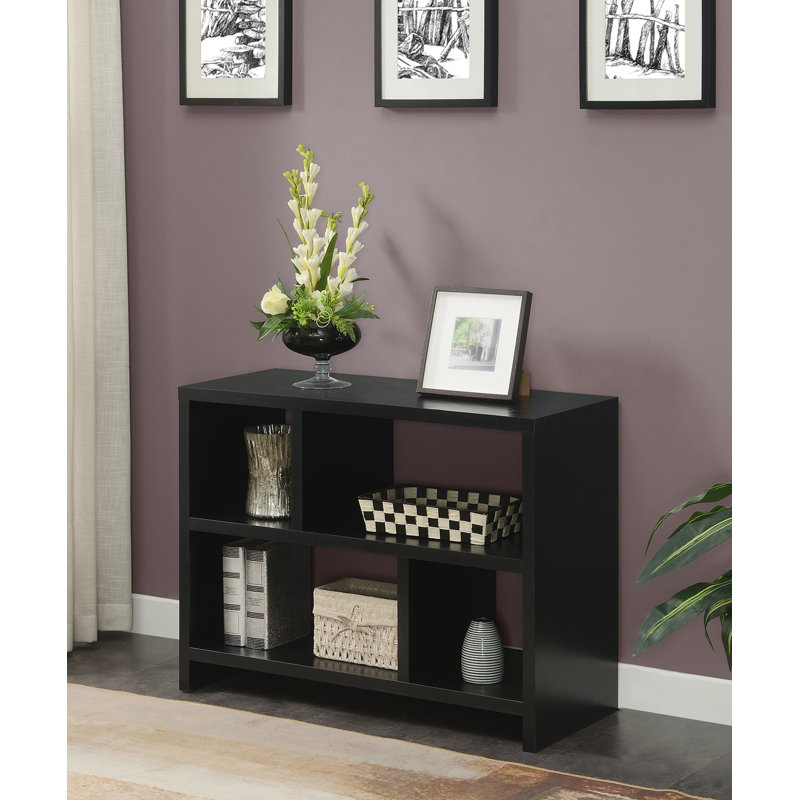 Nemcova 37.99" Console Table with Shelves, Black