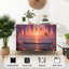 Buffet Buffet avec rangement Papillons colorés encadrant Serene Ocean Sunset avec 2 portes pour le salon et la cuisine