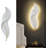 2-Pack Modern Feather LED Wall Sconce, Decorative Resin Wall Light-2084022792
