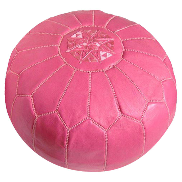 Cherise Moroccan Leather Pouf