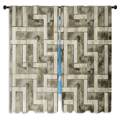 Paire de rideaux obscurcissant en polyester Stalans