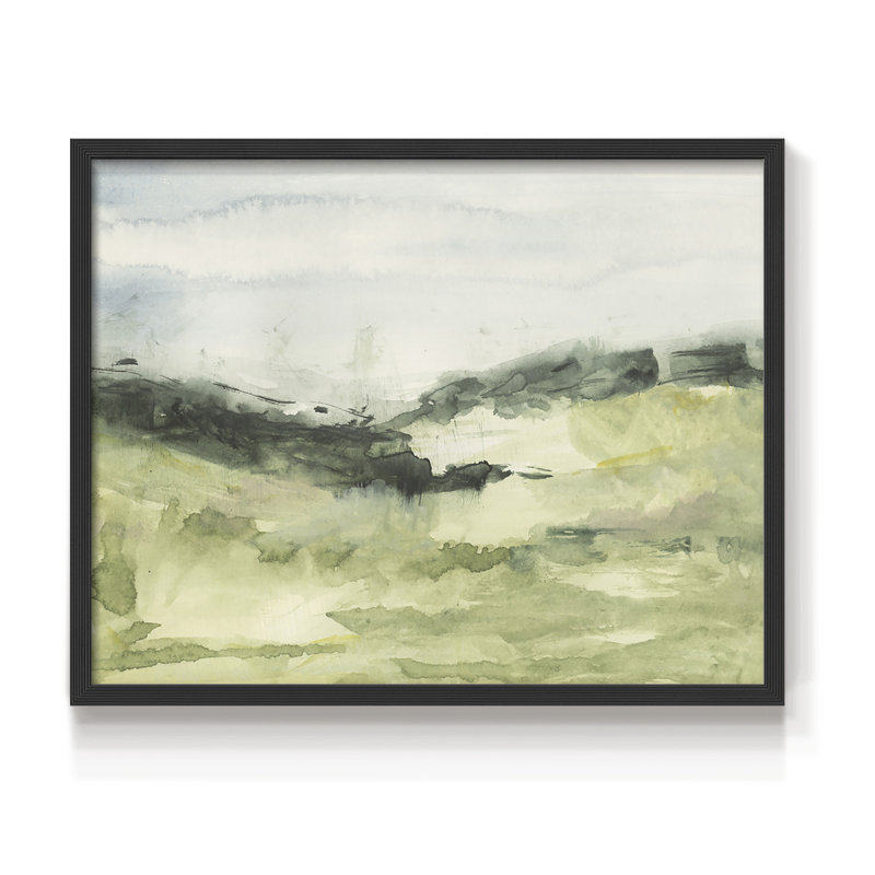 Hill Scramble II - Reproduction encadrée - Restickable, H 11 po x l 14 po, Noir