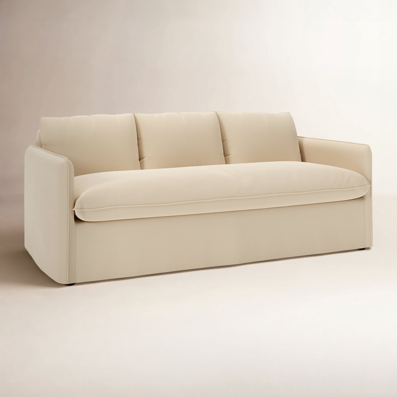 Bellatrix 83'' Slipcovered Sofa, Canvas Flax Sunbrella® Canvas