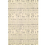 Wool Abstract Area Rug in Ivory/Black