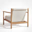 Chaise d'appoint rembourrée avec cadre en bois-119236251