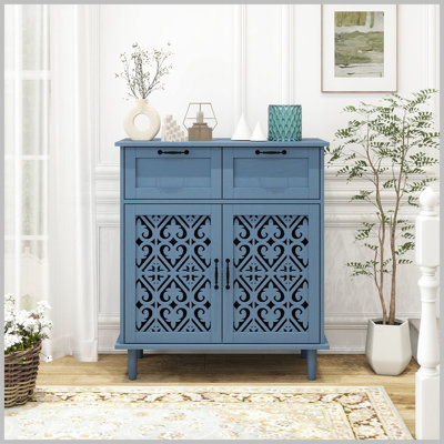 2 Door 2 Drawer Cabinet, American Furniture, Suitable For Bedroom, Living Room, Study