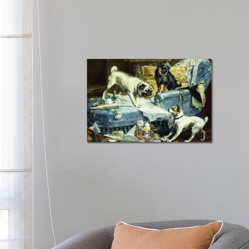 Playing Havoc by Charles Van Den Eycken - Wrapped Canvas Painting, 66.04 cm H x 45.72 cm W