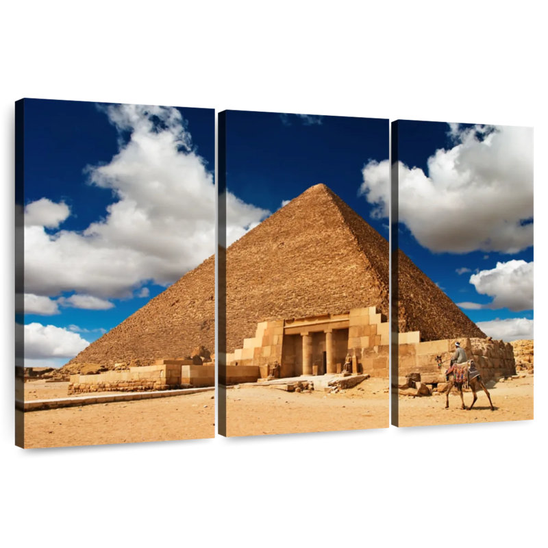 Adella Egyptian Pyramid, 28" H x 45" W
