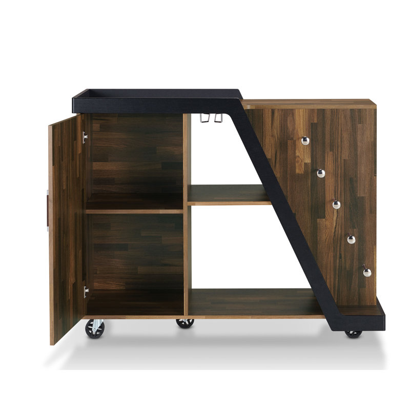 Pernell 49 " L Home Bar, Light Hickory
