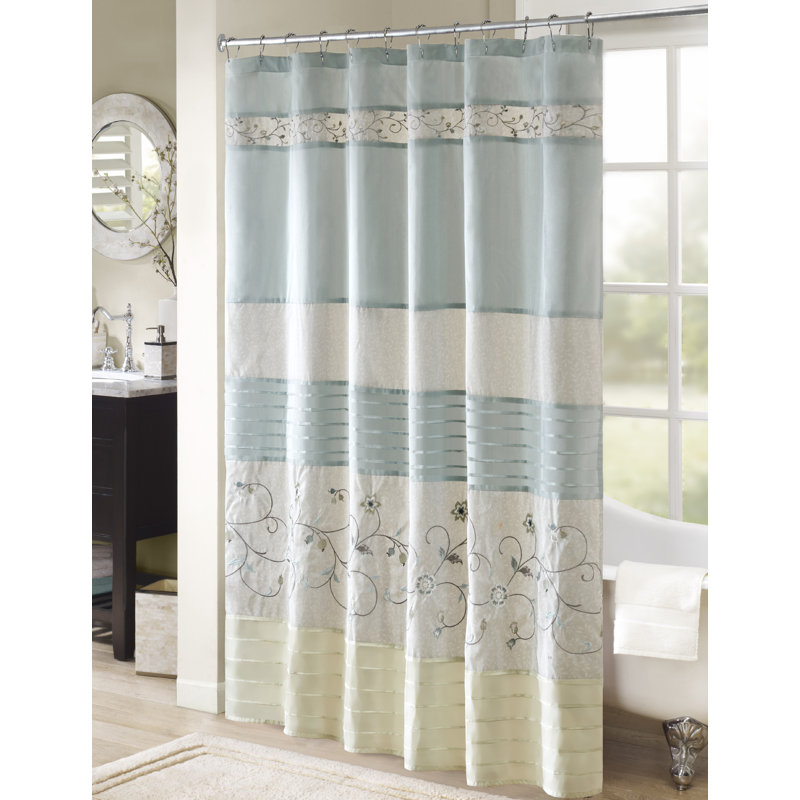 Rideau de douche Serene, Jaune/gris, H 72 po x l 72 po