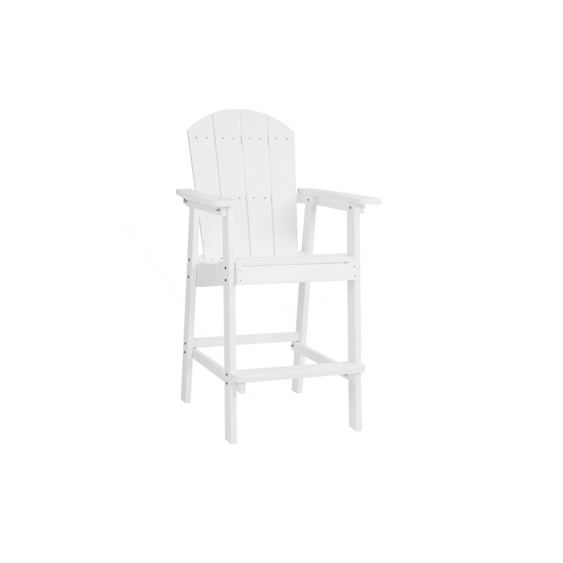 Chaise longue d'extérieur toutes saisons, chaise de bar Adirondack, chaise de patio, Blanc