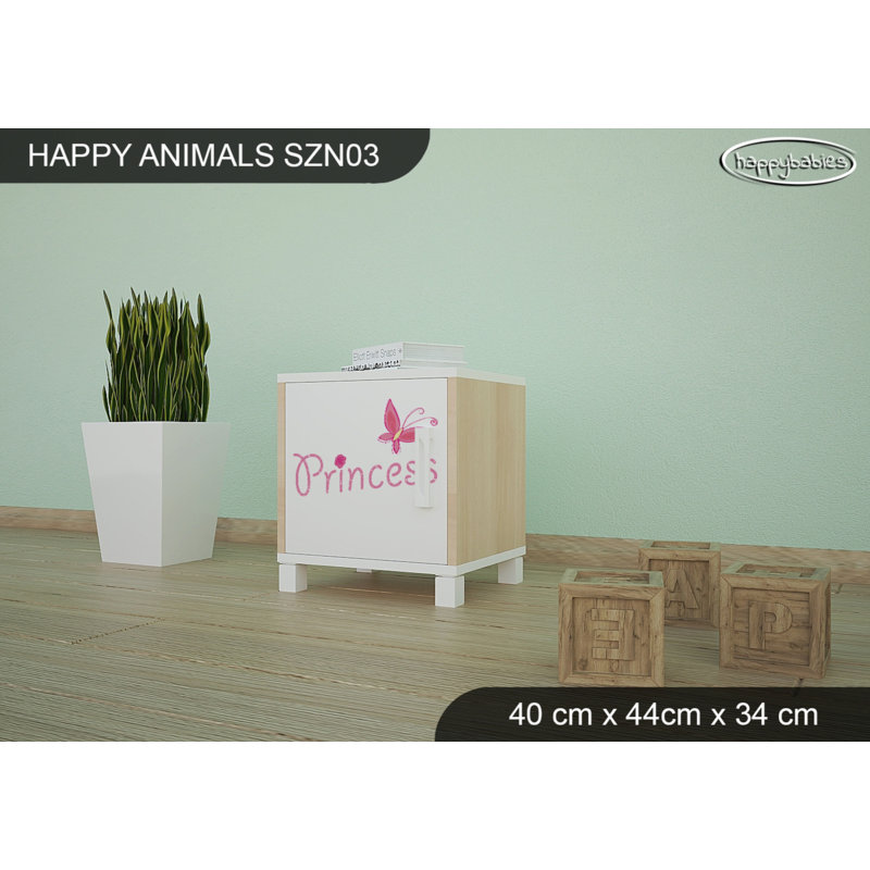 Nightstand, White/Oak