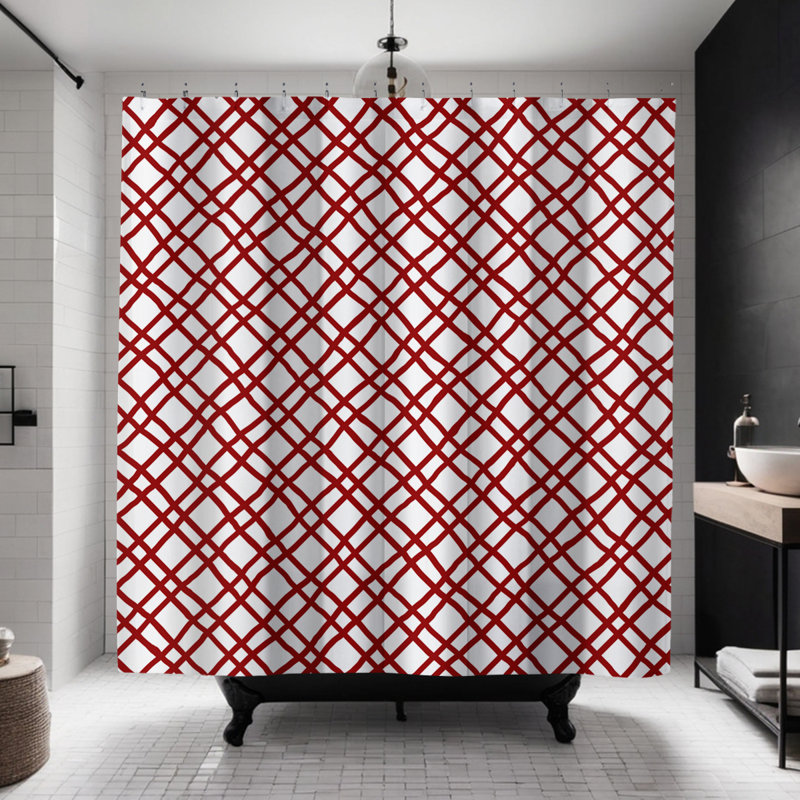 Rideau de douche Coco, Rouge