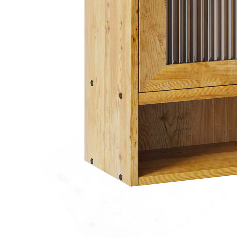 modern  Wall Cabinet, Natural, 35.4
