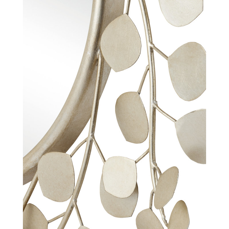 Lunaria Asymmetrical Wrought Iron Wall Mirror