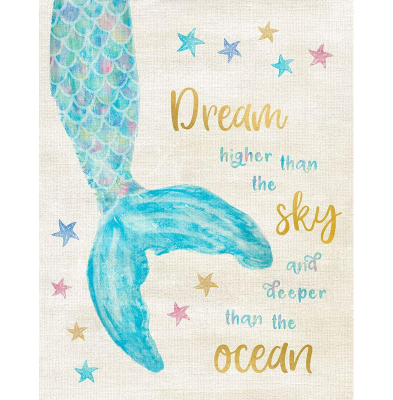 "Dovecove Carpentieri, Natalie", reproduction d'art sur toile sous le titre: Mermaid Dream, H 45 po x l 36 po