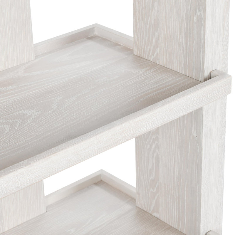 Packer Doku Solid Wood Bookcase, White Wash