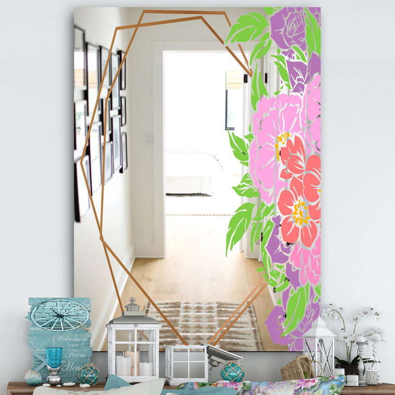 Miroir décoratif efflorescent, H 39,4 po x l 29,5 po
