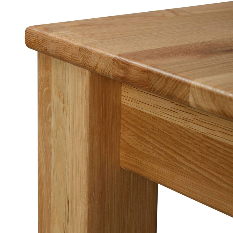 Thorin Solid Wood Dining Table, 75cm H x 110cm L x 75cm W, Heart Oak