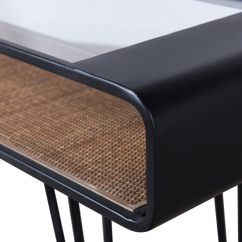 Aaron 47.2'' Glass Top Console Table