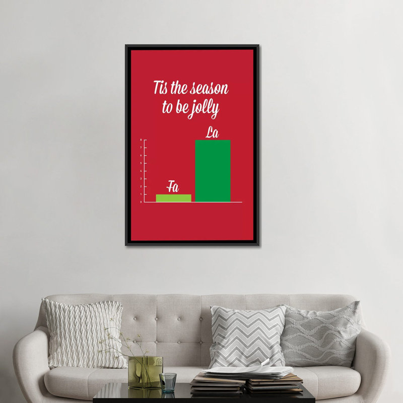 « falalala » par stephen wild, reproduction d’art sur toile tendue, H 48 po x l 32 po x P 1,5 po, Toile avec cadre noir