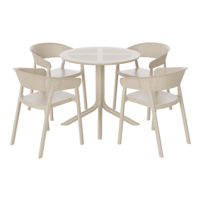 4-Person Outdoor Round Dining Set
