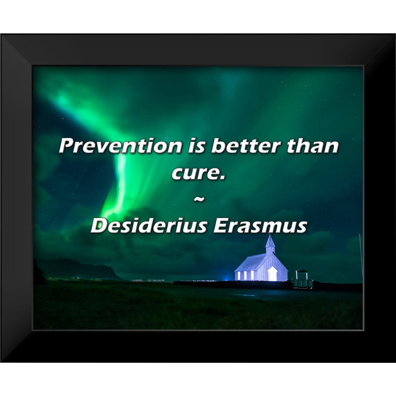 Desiderius Erasmus Quote: Prevention is better than cure.