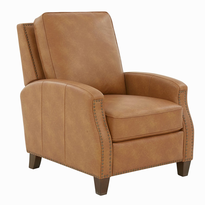Fauteuil inclinable en similicuir Saddle, Brun