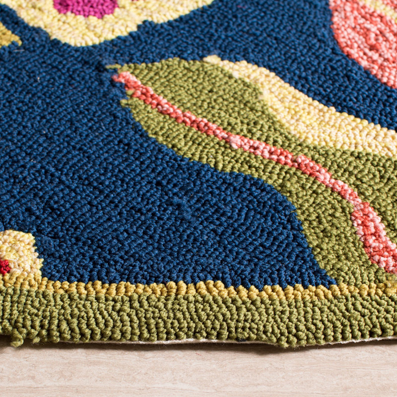 Tapis performance crocheté à la main Doyle, Rond 6 pi