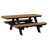 Natural Teak Top/Black Base