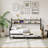 Twin Daybed with Trundle, Double Storage, Charging Station and LED Lights