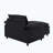 Chenille Upholstered Oversized  Armchair with Ottoman-1260962763