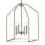 Luminaire suspendu en nickel brossé 4 lumières 16 po-291267770