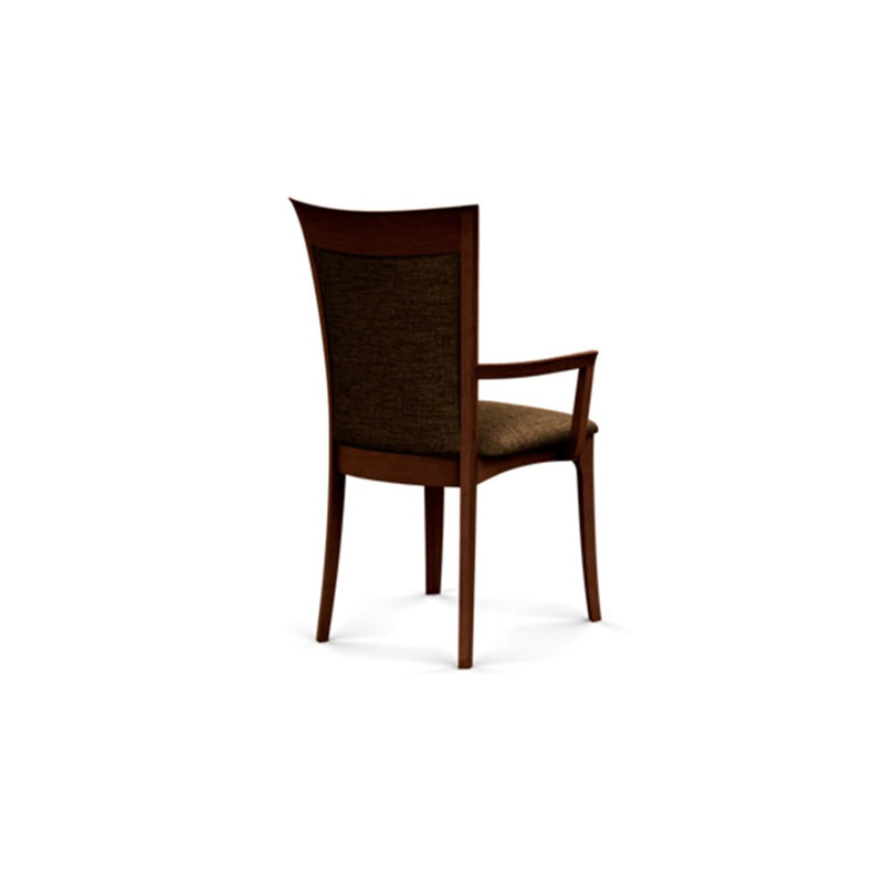 Morgan Upholstered Arm Chair, Cognac Cherry, Microseude Onyx