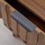 2-Drawer Fluted End Table With Solid Wood Legs, Storage Side Table For Living Room/Bedroom