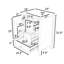 Meuble-lavabo 24 po avec lavabo, 3 tiroirs et portes-1134413767