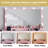 Vanity Desk with Rectangle Mirror and Lights, Vanity Table with Charging Station-1512469825