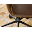 Fauteuil de bureau pivotant en similicuir pivotant à 360 °, brun antique-2121990261