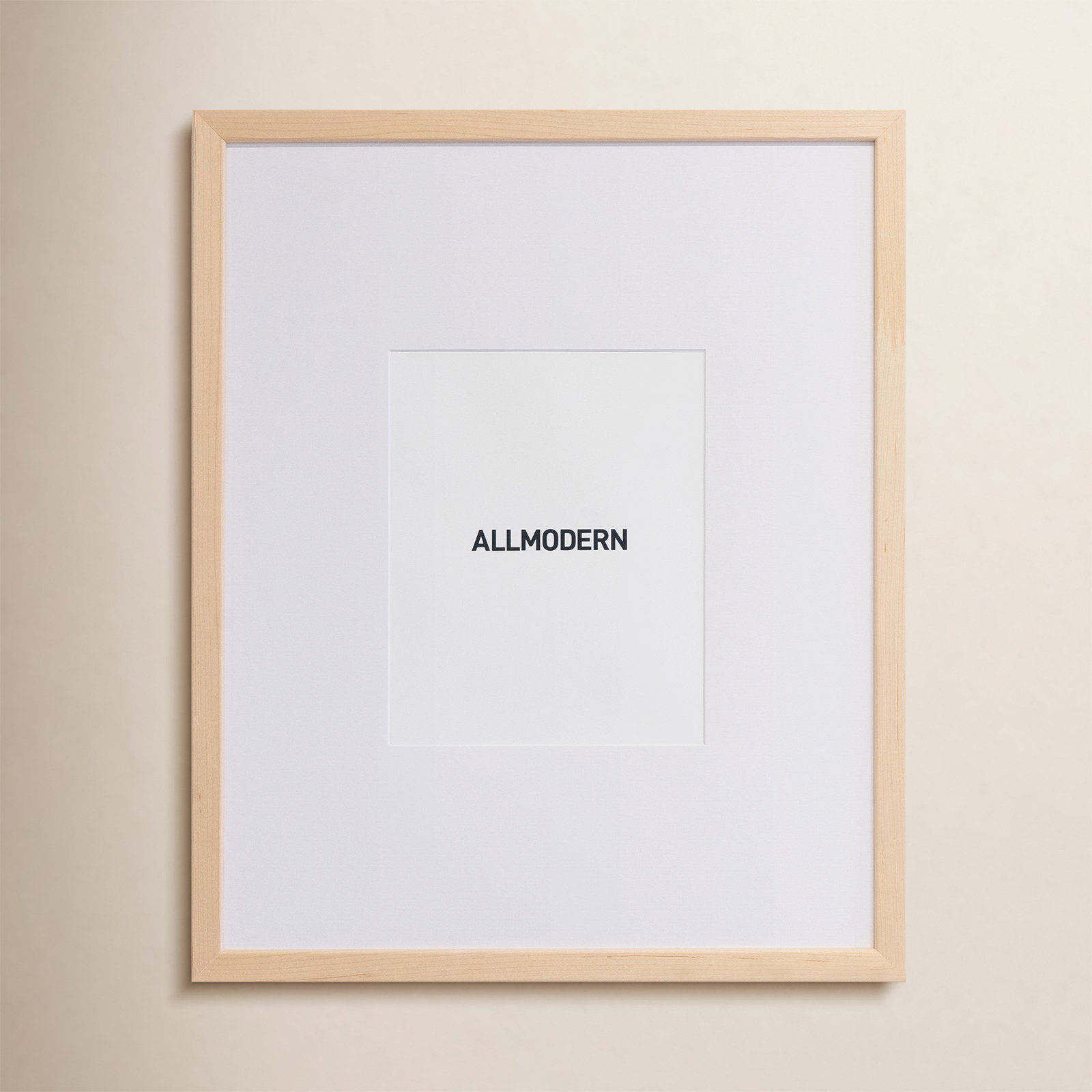 Capullo Wood Matte Picture Frame with Mat, 4" x 6", Natural, 8" x 10"