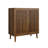 Mid-Century Modern Walnut Sideboard Buffet Cabinet with Louvered Doors, Adjustable Shelves Storage Console for Dining Room & Entryway