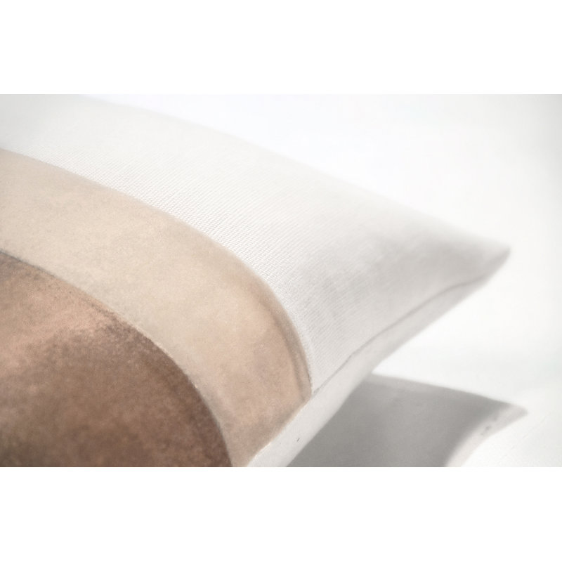 Stripe Lumbar Pillow Cover & Insert, 16" x 36", Latte