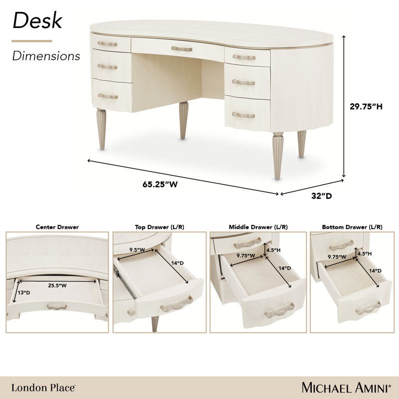 London Place Solid Wood Executive Desk