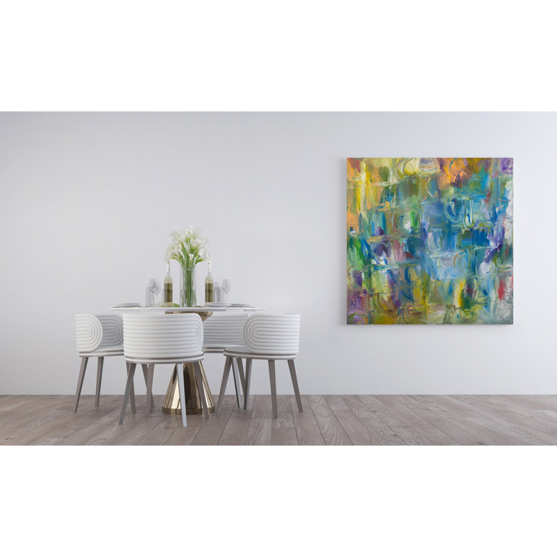 «Colored Chess Board» par Irina Gorbman - impression numérique abstraite sur toile