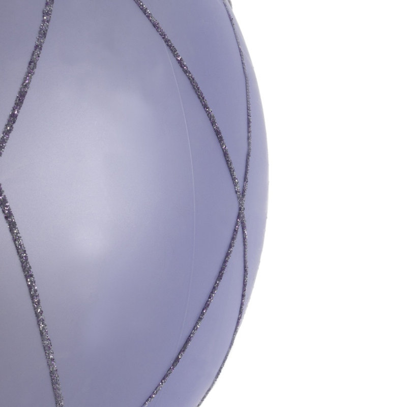 The Holiday Aisle® 6 "Lilas Matt Glit Swirl Ball 3Bx
