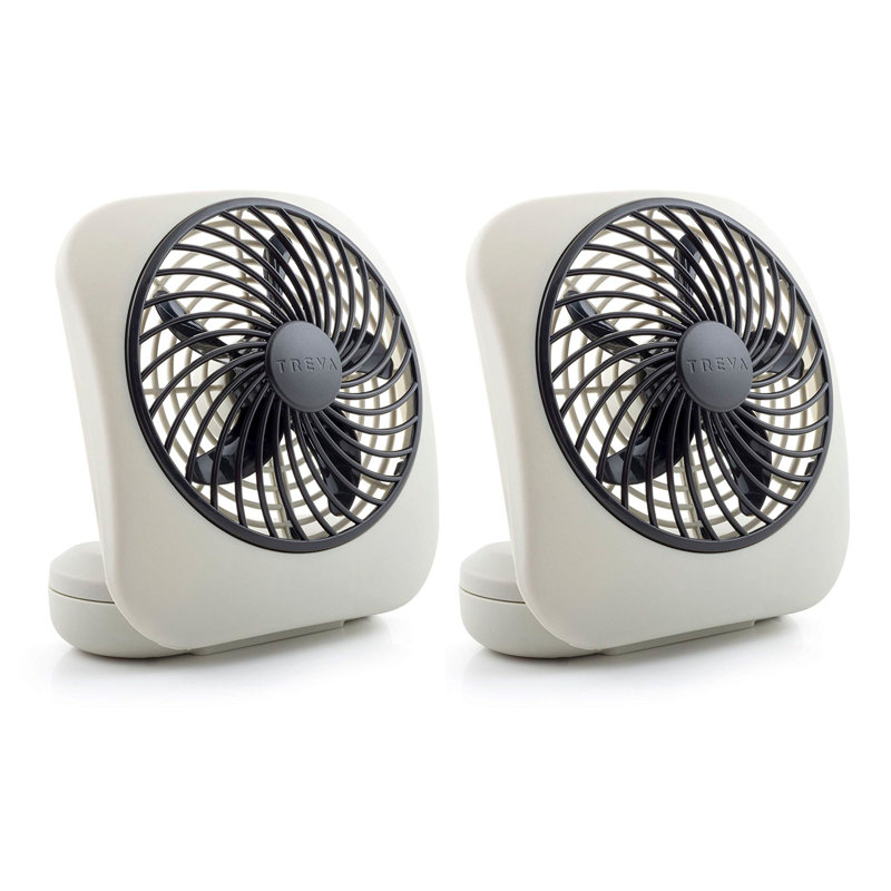 Treva 6.29" Personal Fan, Gray