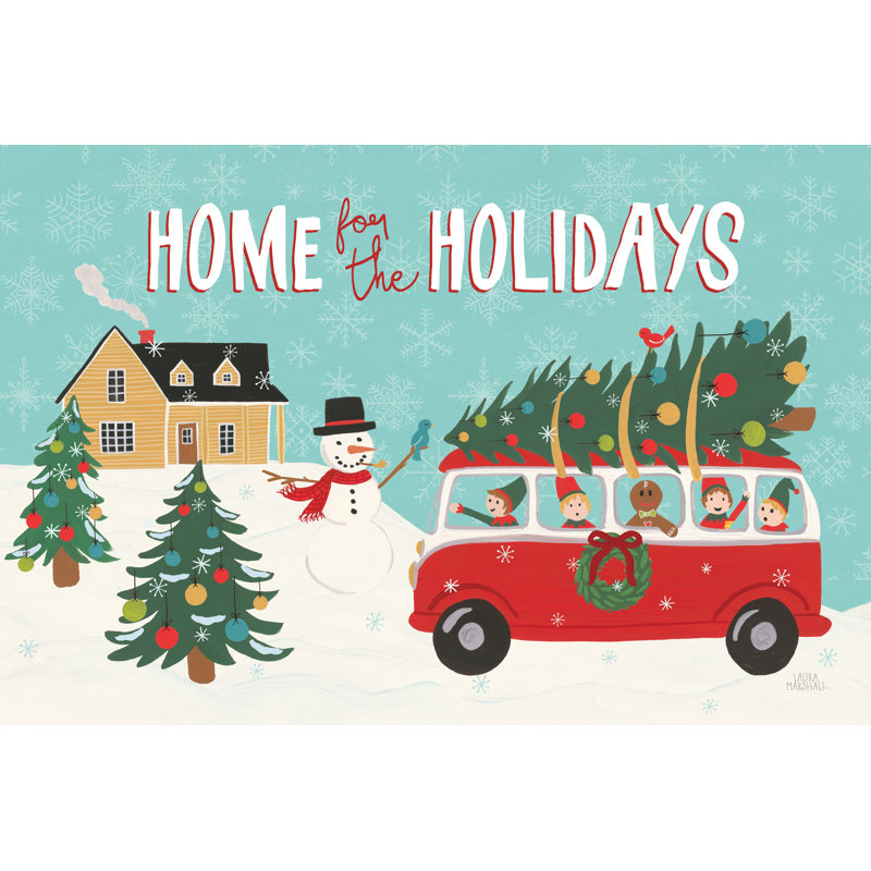 Holiday Holiday I - impression sur toile tendue, H 8 po x l 12 po, Yes, Cadre simple argenté