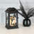 Black Vine Metal Lantern with Battery-Operated Candle