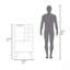 Armoire de bar H 43,1 po avec 2 portes, 9 tablettes et 1 panneau de verre